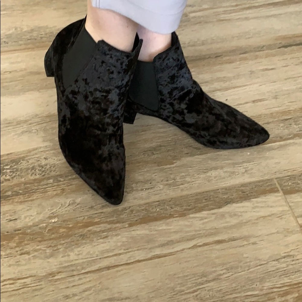 Topshop suede black ankle boots